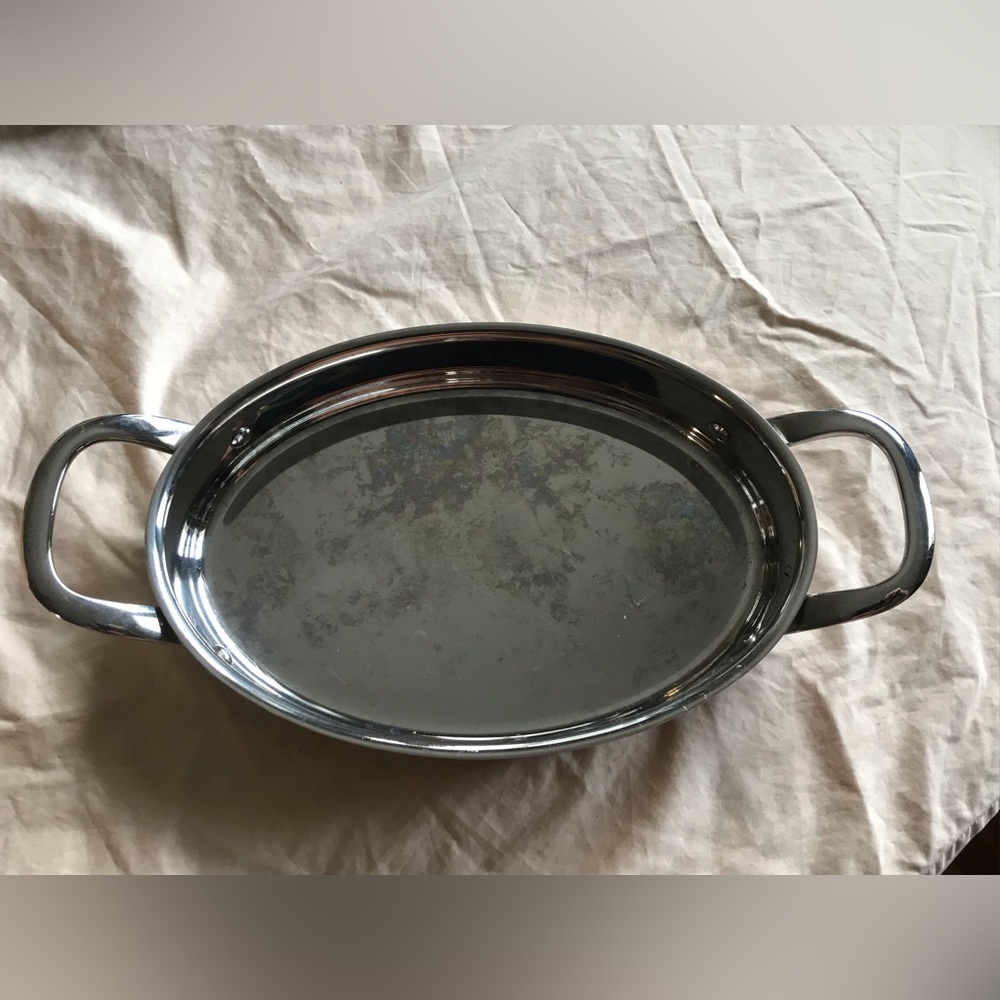 Williams Sonoma Hestan Stainless Steel Oval Au Gratin Roaster with Handles